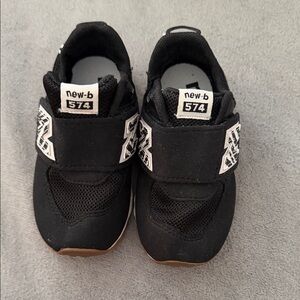 New Balance Kids Black and White Sneakers